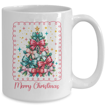 Merry Christmas Coquette Christmas Tree Vintage Bow Women Mug | siriusteestore