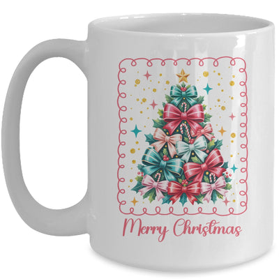 Merry Christmas Coquette Christmas Tree Vintage Bow Women Mug | siriusteestore
