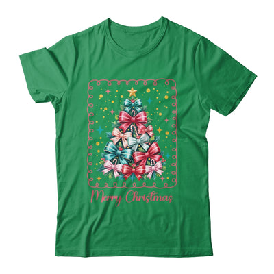 Merry Christmas Coquette Christmas Tree Vintage Bow Women Shirt & Sweatshirt | siriusteestore