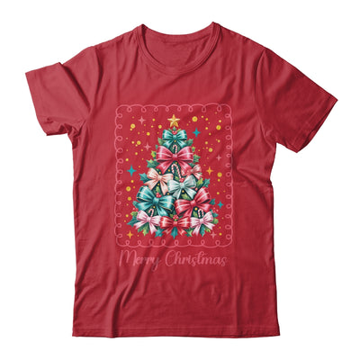 Merry Christmas Coquette Christmas Tree Vintage Bow Women Shirt & Sweatshirt | siriusteestore