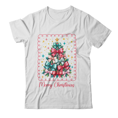 Merry Christmas Coquette Christmas Tree Vintage Bow Women Shirt & Sweatshirt | siriusteestore