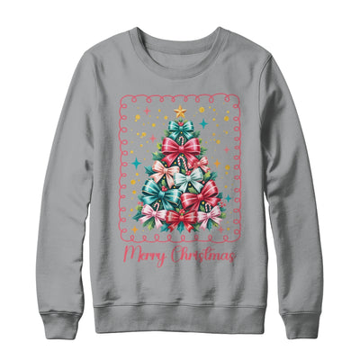Merry Christmas Coquette Christmas Tree Vintage Bow Women Shirt & Sweatshirt | siriusteestore
