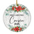 Merry Christmas Cousin 2024 Ornament New Cousin Farmhouse Rustic Gray Wood Deep Red Poinsettia Flower Decoration Christmas Tree Ornament | siriusteestore