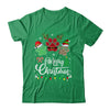 Merry Christmas Dog Paws Lights Buffalo Plaid Leopard Xmas Shirt & Sweatshirt | siriusteestore