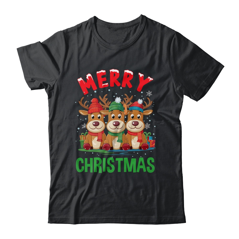Merry Christmas Funny Christmas Reindeer Men Women Kids Xmas Shirt & Sweatshirt | siriusteestore