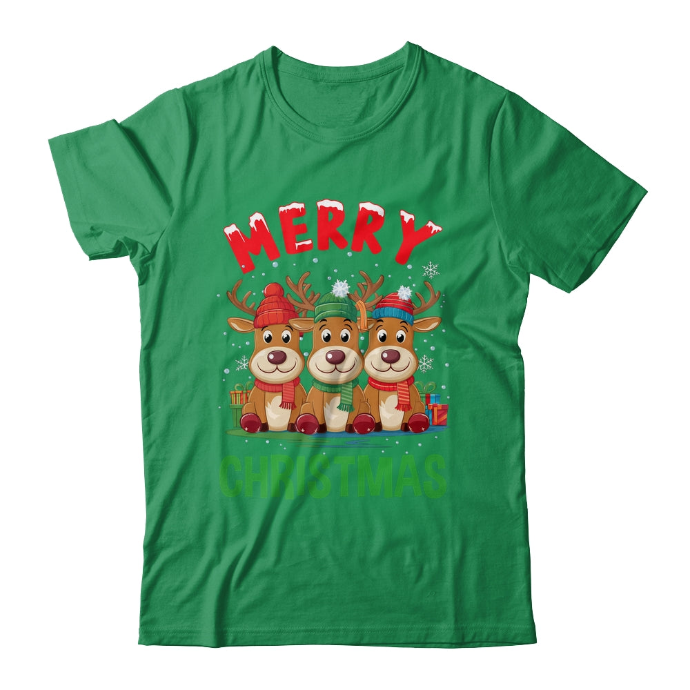 Merry Christmas Funny Christmas Reindeer Men Women Kids Xmas Shirt & Sweatshirt | siriusteestore
