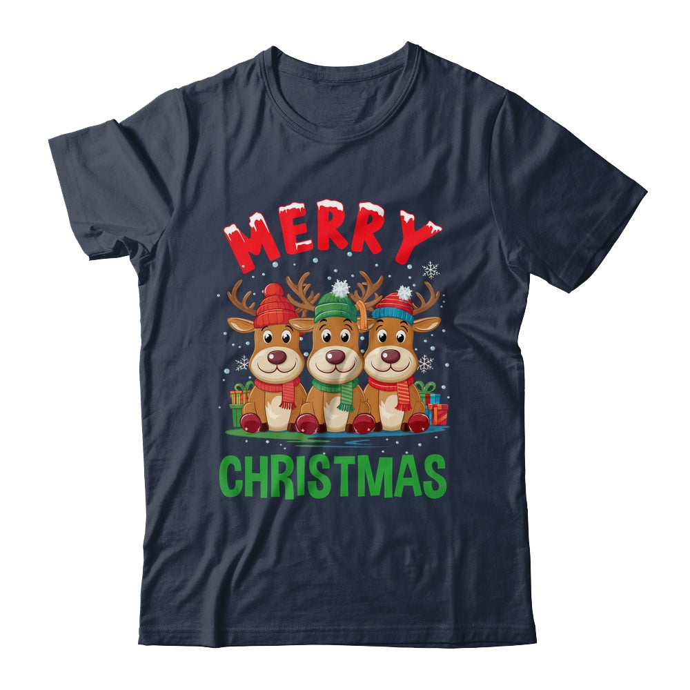 Merry Christmas Funny Christmas Reindeer Men Women Kids Xmas Shirt & Sweatshirt | siriusteestore