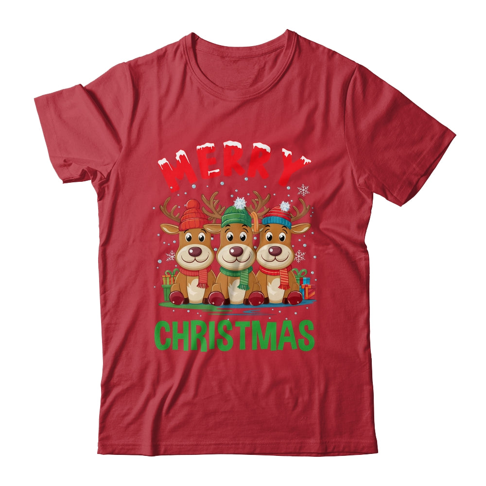 Merry Christmas Funny Christmas Reindeer Men Women Kids Xmas Shirt & Sweatshirt | siriusteestore