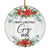 Merry Christmas Gigi 2024 Ornament New Gigi Farmhouse Rustic Gray Wood Deep Red Poinsettia Flower Decoration Christmas Tree Ornament | siriusteestore