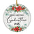 Merry Christmas Godmother 2024 Ornament New Godmother Farmhouse Rustic Gray Wood Deep Red Poinsettia Flower Decoration Christmas Tree Ornament | siriusteestore