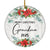 Merry Christmas Grandma 2024 Ornament New Grandma Farmhouse Rustic Gray Wood Deep Red Poinsettia Flower Decoration Christmas Tree Ornament | siriusteestore