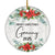 Merry Christmas Granny 2024 Ornament New Granny Farmhouse Rustic Gray Wood Deep Red Poinsettia Flower Decoration Christmas Tree Ornament | siriusteestore