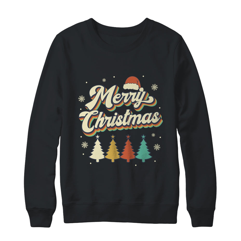 Merry Christmas Groovy Retro Christmas Tree For Men Women Shirt & Sweatshirt | siriusteestore