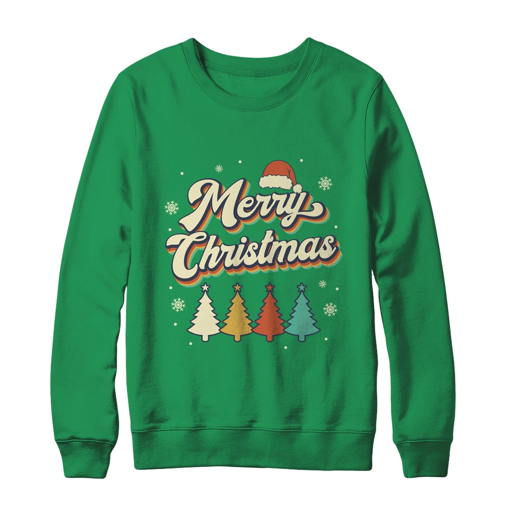 Merry Christmas Groovy Retro Christmas Tree For Men Women Shirt & Sweatshirt | siriusteestore