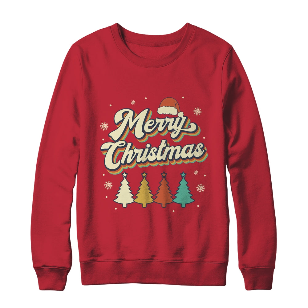 Merry Christmas Groovy Retro Christmas Tree For Men Women Shirt & Sweatshirt | siriusteestore