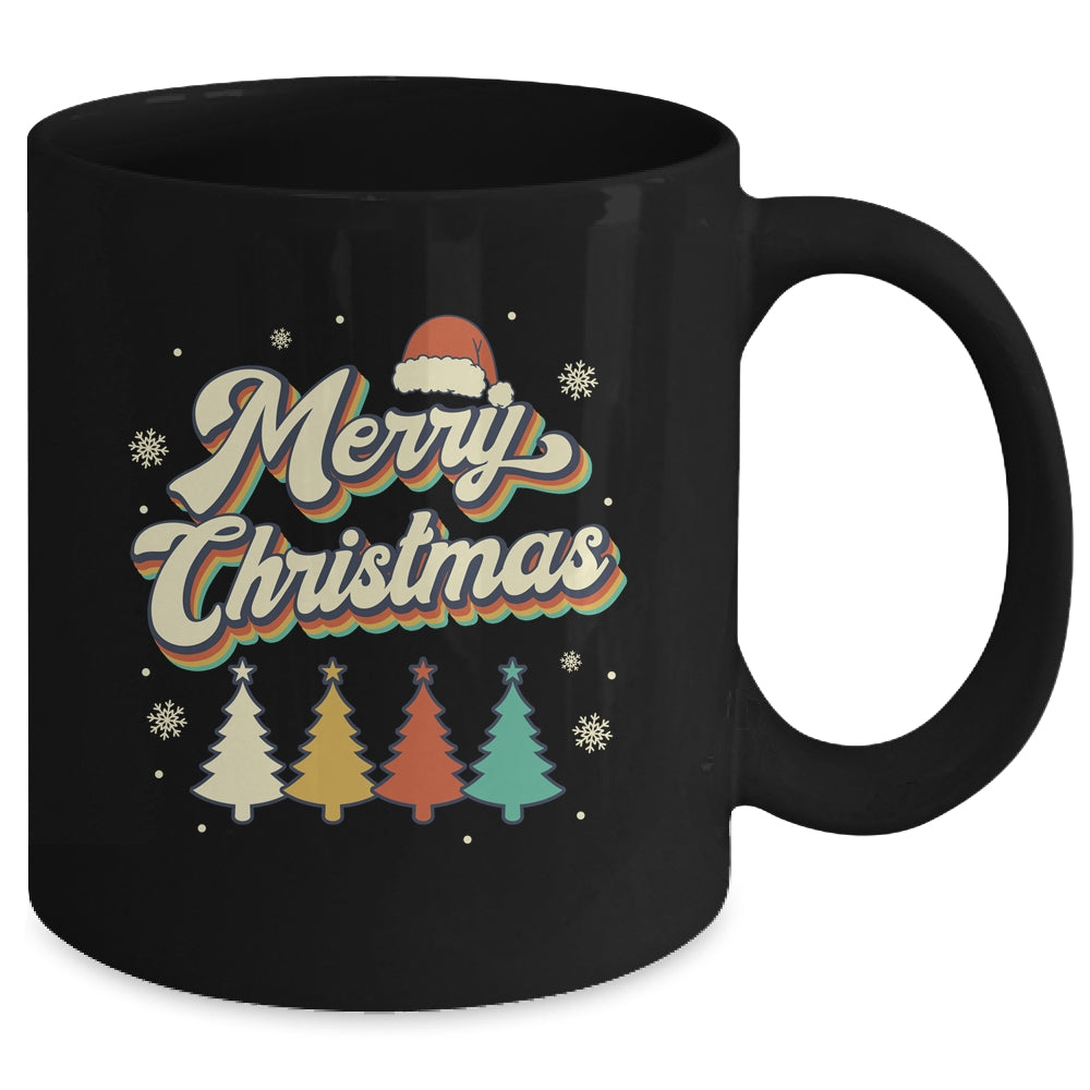 Merry Christmas Groovy Retro Christmas Tree For Men Women Mug | siriusteestore