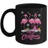 Merry Christmas Hat Santa Flamingo Snow Xmas Mug | siriusteestore