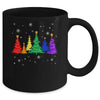 Merry Christmas LGBT Rainbow Flag Community Xmas Tree Gay Mug | siriusteestore