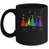 Merry Christmas LGBT Rainbow Flag Community Xmas Tree Gay Mug | siriusteestore