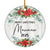 Merry Christmas Mawmaw 2024 Ornament New Mawmaw Farmhouse Rustic Gray Wood Deep Red Poinsettia Flower Decoration Christmas Tree Ornament | siriusteestore