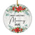 Merry Christmas Mommy 2024 Ornament New Mommy Farmhouse Rustic Gray Wood Deep Red Poinsettia Flower Decoration Christmas Tree Ornament | siriusteestore