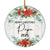 Merry Christmas Papa 2024 Ornament New Papa Farmhouse Rustic Gray Wood Deep Red Poinsettia Flower Decoration Christmas Tree Ornament | siriusteestore