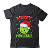Merry Christmas Pickleball Pickle Ball And Paddle Santa Hat Shirt & Sweatshirt | siriusteestore