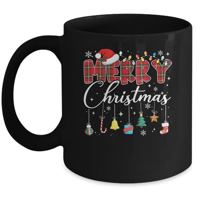 Merry Christmas Red Santa Hat Reindeer Xmas Matching Family Mug | siriusteestore