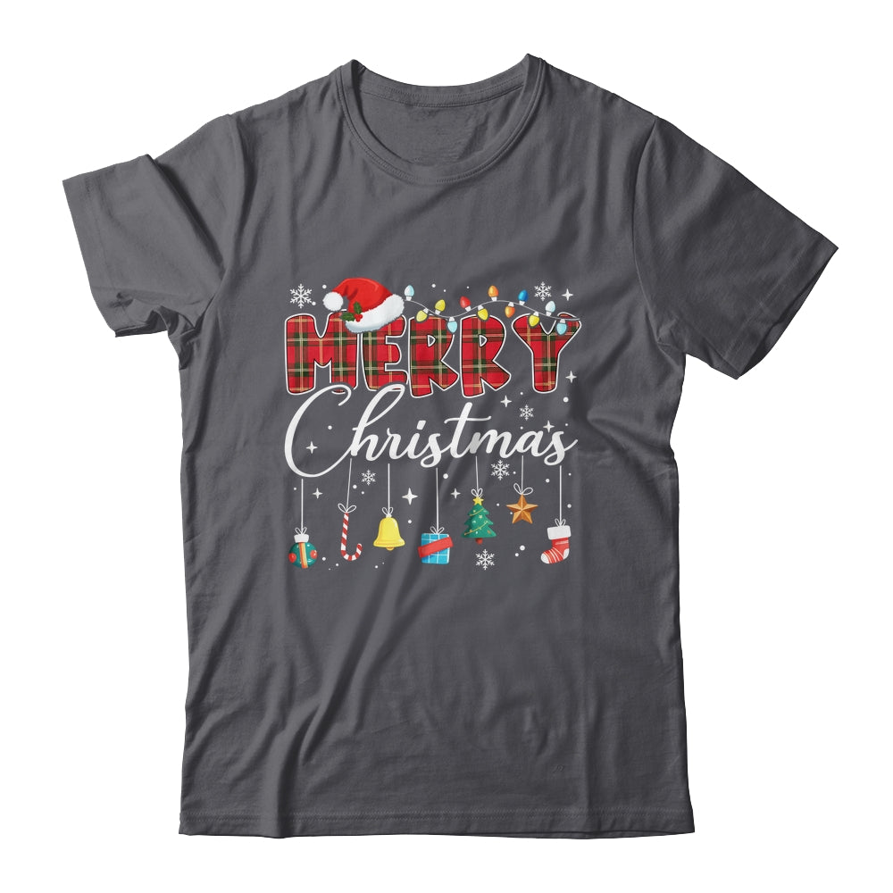 Merry Christmas Red Santa Hat Reindeer Xmas Matching Family Shirt & Sweatshirt | siriusteestore