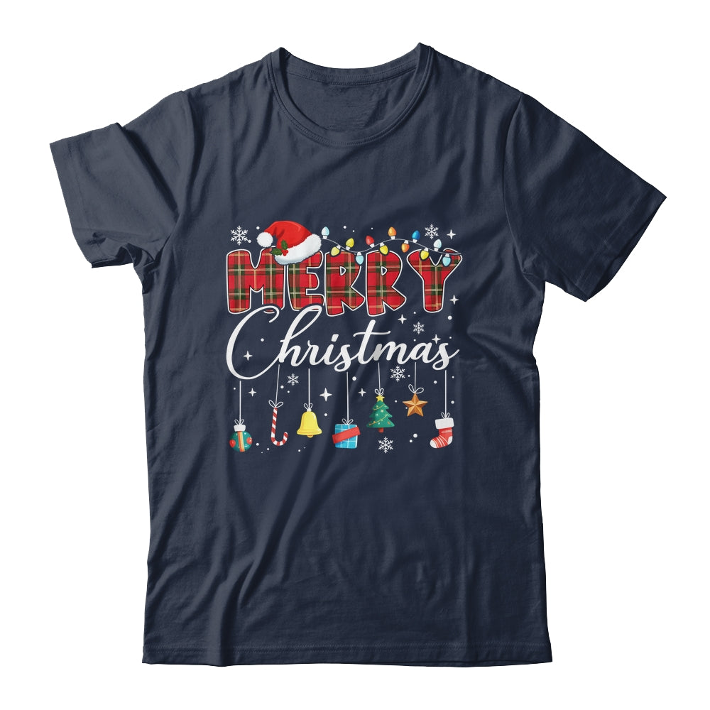 Merry Christmas Red Santa Hat Reindeer Xmas Matching Family Shirt & Sweatshirt | siriusteestore