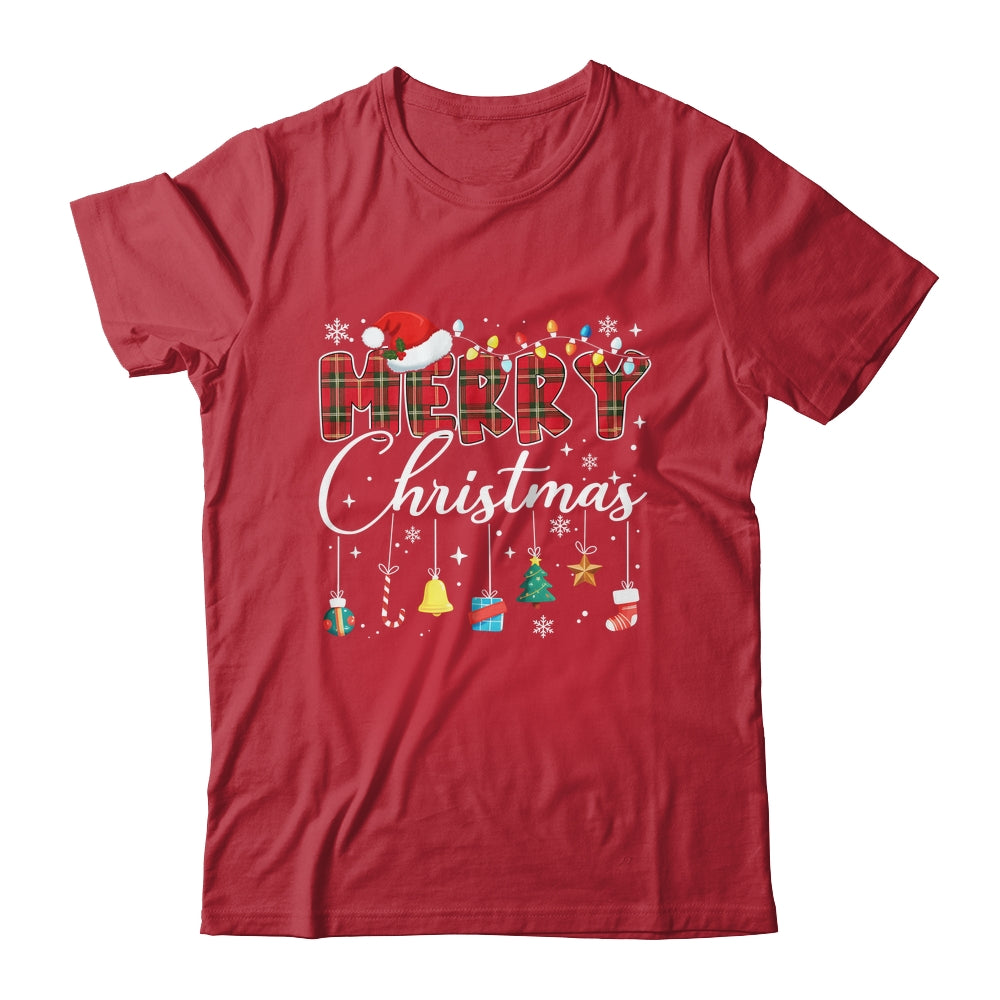 Merry Christmas Red Santa Hat Reindeer Xmas Matching Family Shirt & Sweatshirt | siriusteestore