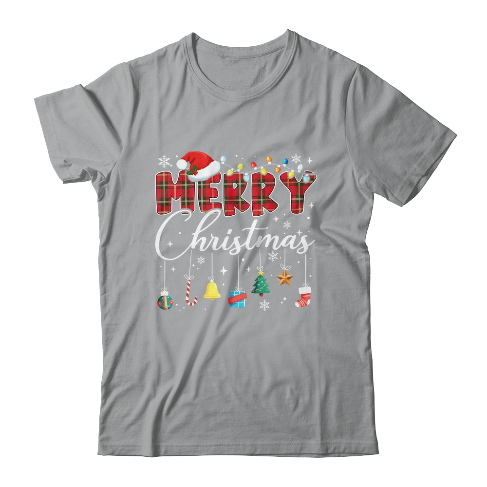 Merry Christmas Red Santa Hat Reindeer Xmas Matching Family Shirt & Sweatshirt | siriusteestore