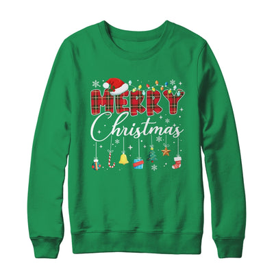 Merry Christmas Red Santa Hat Reindeer Xmas Matching Family Shirt & Sweatshirt | siriusteestore