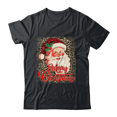 Merry Christmas Santa Claus Face Leopard Vintage 70s Santa Shirt & Sweatshirt | siriusteestore