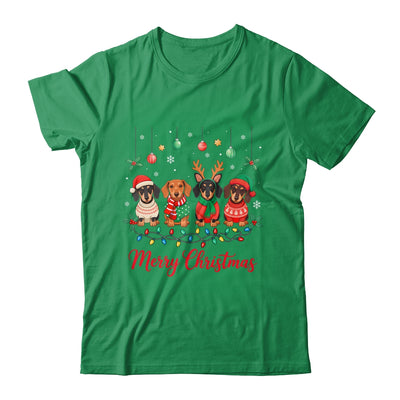 Merry Christmas Santa Reindeer Dachshund Weiner Dogs Xmas Shirt & Sweatshirt | siriusteestore