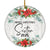 Merry Christmas Sister 2024 Ornament New Sister Farmhouse Rustic Gray Wood Deep Red Poinsettia Flower Decoration Christmas Tree Ornament | siriusteestore
