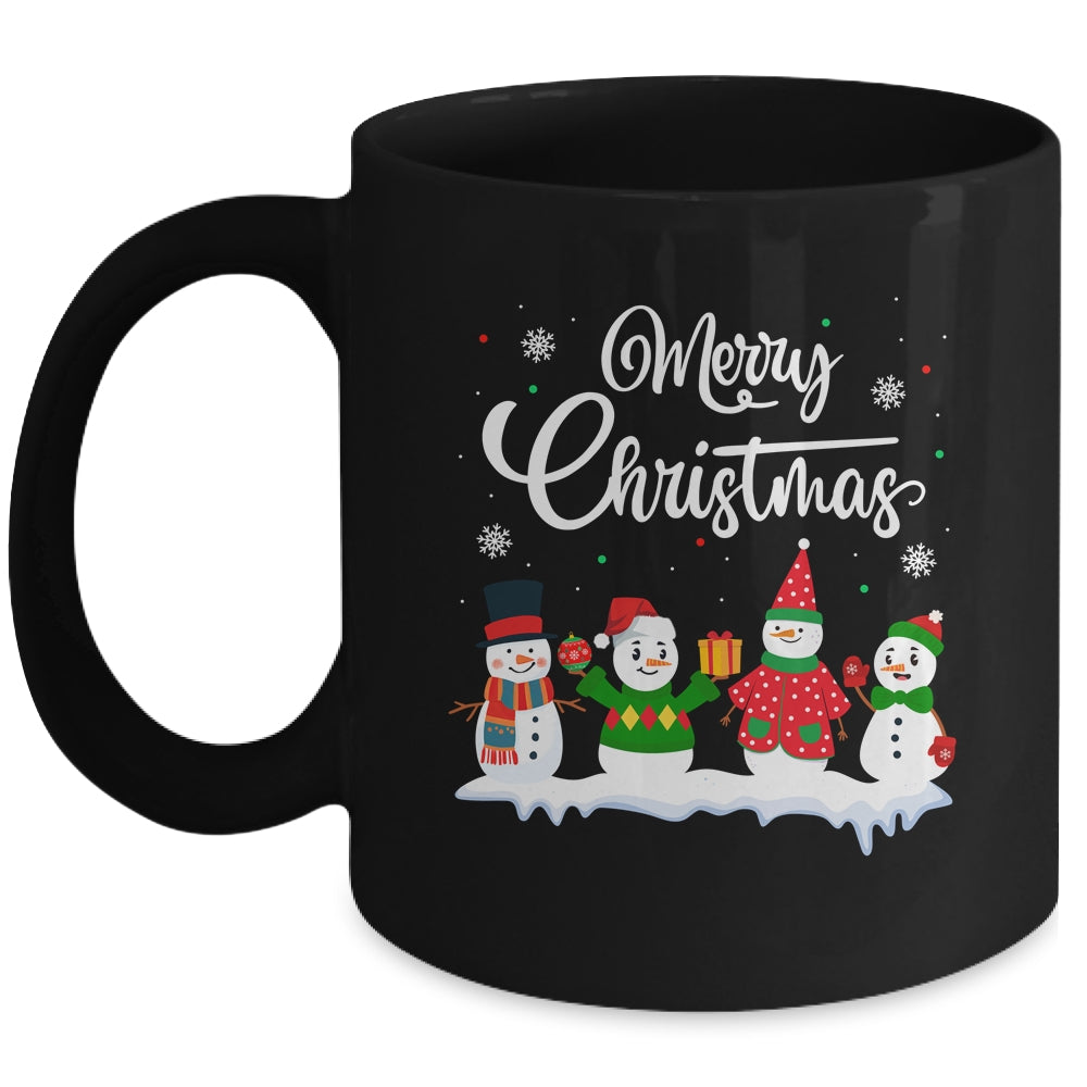 Merry Christmas Snowman Christmas Holiday Men Women Mug | siriusteestore