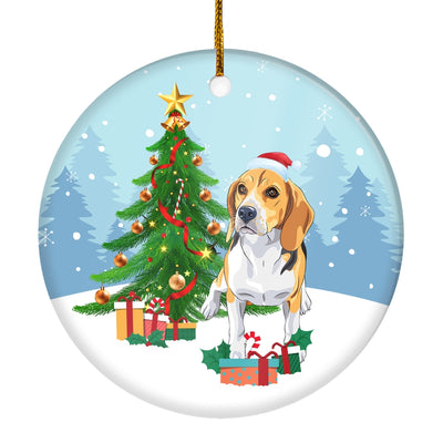 Merry Christmas Tree Beagle Christmas and Dogs Gift for Dog Lovers Christmas Tree Ornament | siriusteestore