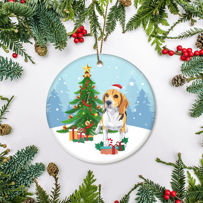 Merry Christmas Tree Beagle Christmas and Dogs Gift for Dog Lovers Christmas Tree Ornament | siriusteestore