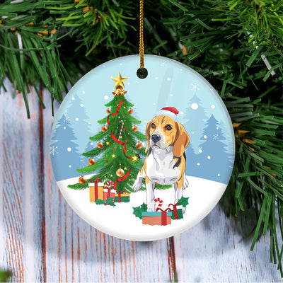 Merry Christmas Tree Beagle Christmas and Dogs Gift for Dog Lovers Christmas Tree Ornament | siriusteestore