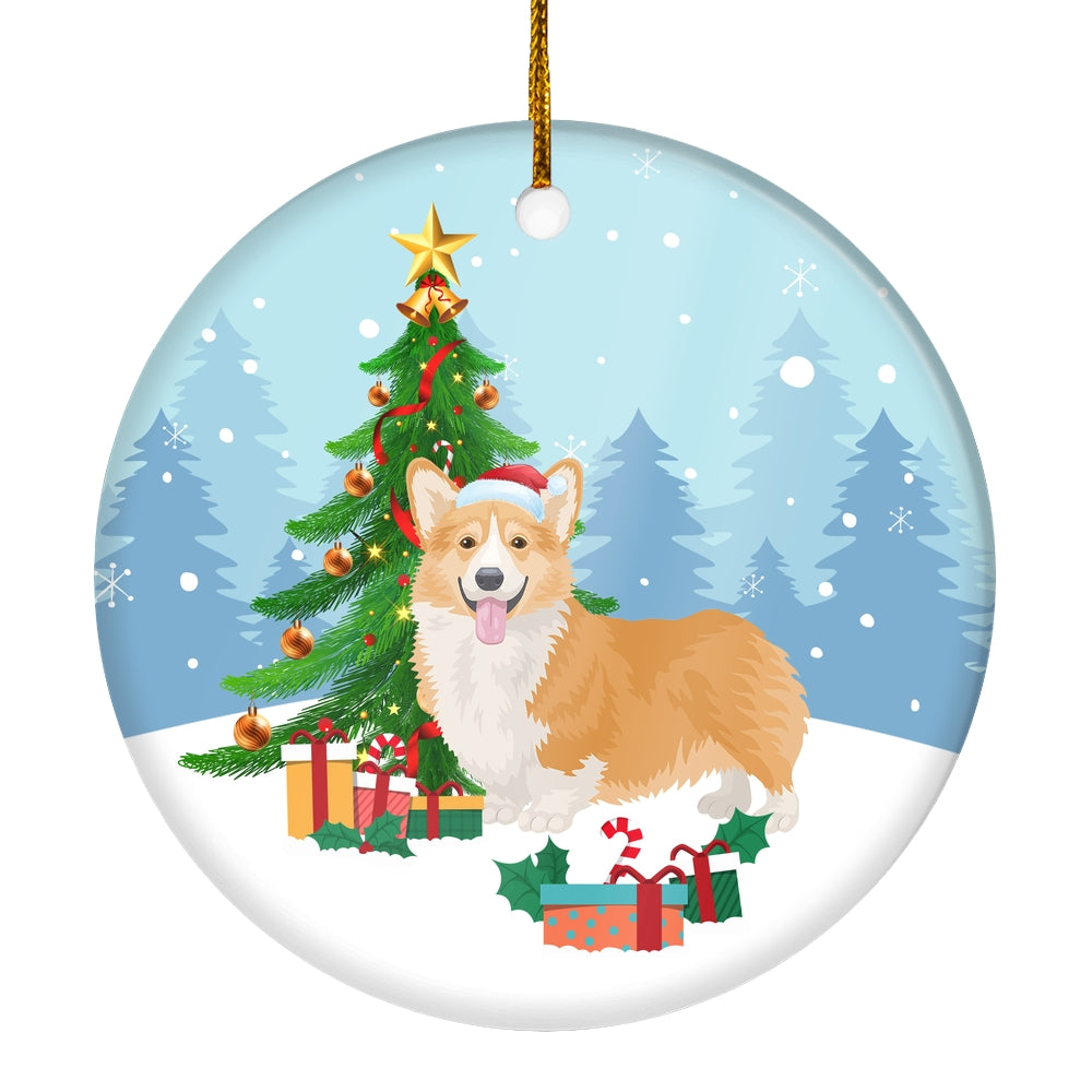 Merry Christmas Tree Corgi Christmas and Dogs Gift for Dog Lovers Christmas Tree Ornament | siriusteestore