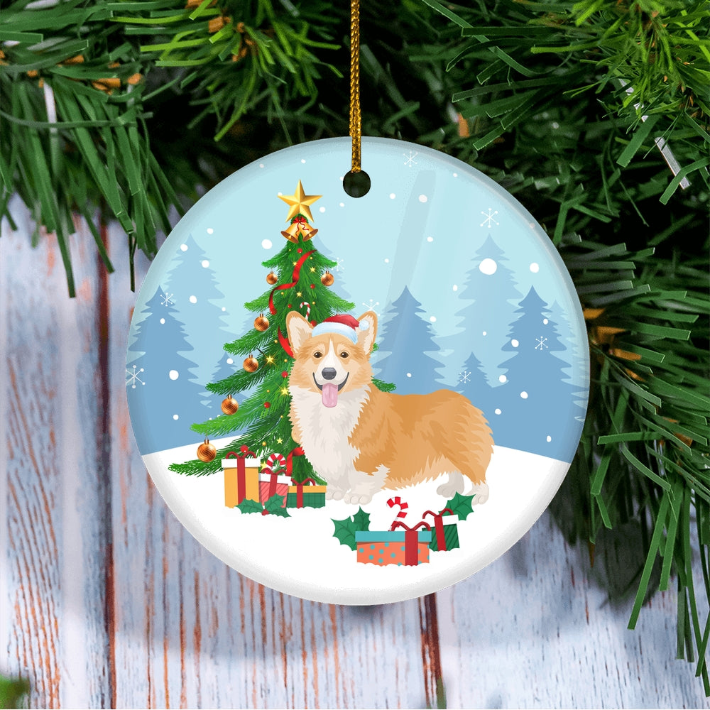 Merry Christmas Tree Corgi Christmas and Dogs Gift for Dog Lovers Christmas Tree Ornament | siriusteestore
