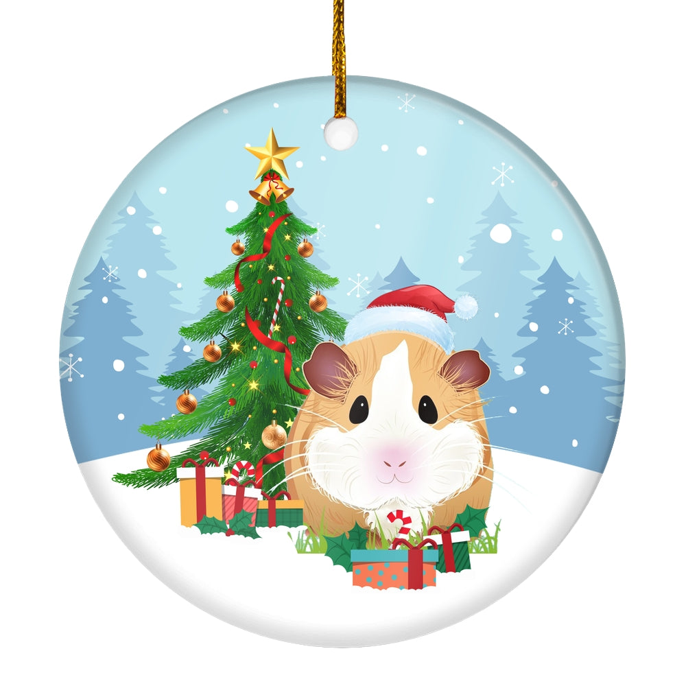 Merry Christmas Tree Guinea Pig Christmas Tree Ornament | siriusteestore