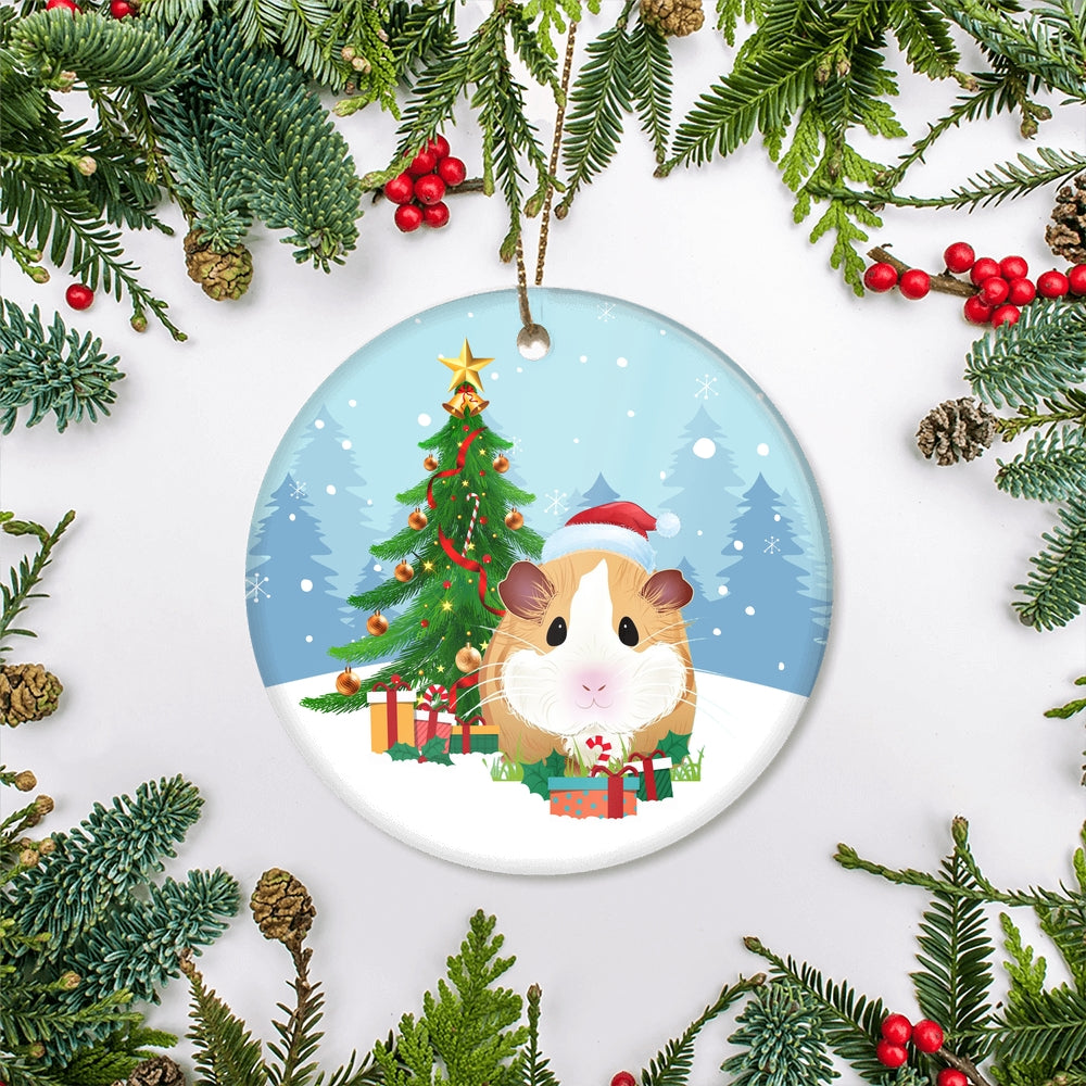 Merry Christmas Tree Guinea Pig Christmas Tree Ornament | siriusteestore