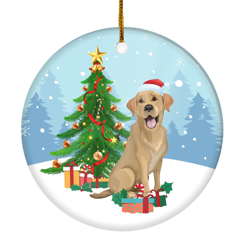 Merry Christmas Tree Labrador Christmas and Dogs Gift for Dog Lovers Christmas Tree Ornament | siriusteestore