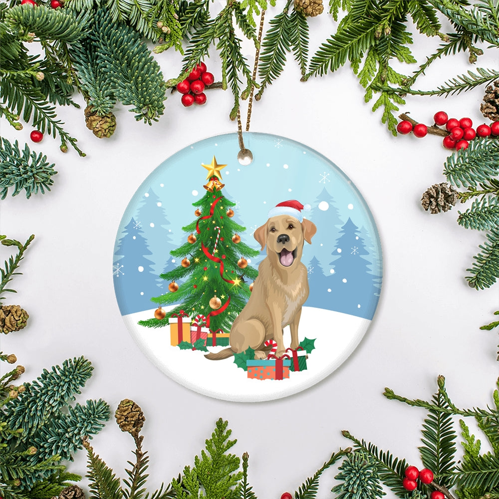 Merry Christmas Tree Labrador Christmas and Dogs Gift for Dog Lovers Christmas Tree Ornament | siriusteestore
