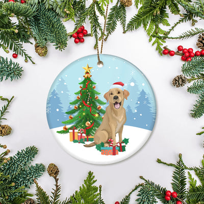 Merry Christmas Tree Labrador Christmas and Dogs Gift for Dog Lovers Christmas Tree Ornament | siriusteestore