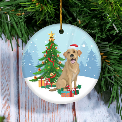 Merry Christmas Tree Labrador Christmas and Dogs Gift for Dog Lovers Christmas Tree Ornament | siriusteestore