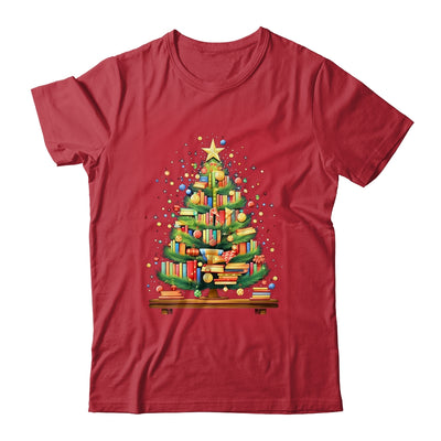 Merry Christmas Tree Reading Books Lover Librarian Nerd Shirt & Sweatshirt | siriusteestore