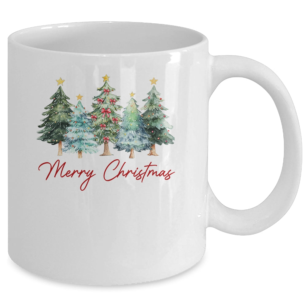 Merry Christmas Tree Vintage Christmas Classic Xmas Holiday Mug | siriusteestore